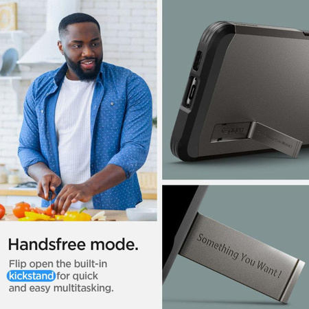 Spigen Tough Armor - tok Samsung Galaxy S23+ készülékhez (Gunmetal)