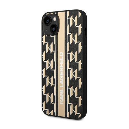 Karl Lagerfeld Monogram Stripe - iPhone 14 Case (brown)