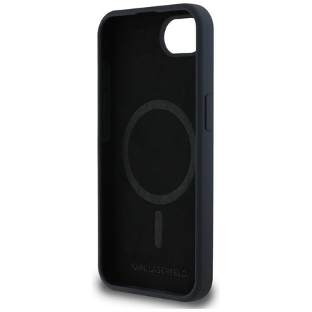 Karl Lagerfeld Silikon Karl & Choupette Heads MagSafe - Hülle für iPhone 16e (schwarz)