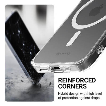 ETUI MAGSAFE PRZEZROCZYSTE DO IPHONE 16E, Crong Bezbarwne, Magnetyczne Case