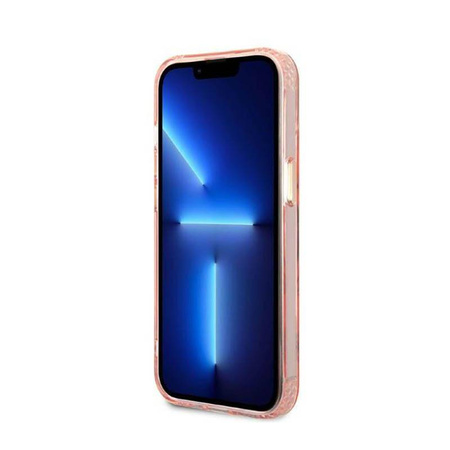 Guess GUHMP13MHTCMP iPhone 13 6,1" różowy/pink hard case Gold Outline Translucent MagSafe