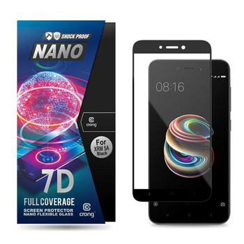 Crong 7D Nano Flexible Glass - verre hybride 9H pour l'ensemble de l'écran du Xiaomi Redmi 5A