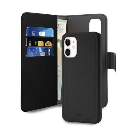 PURO Wallet Detachable - Étui 2-en-1 pour iPhone 11 (noir)
