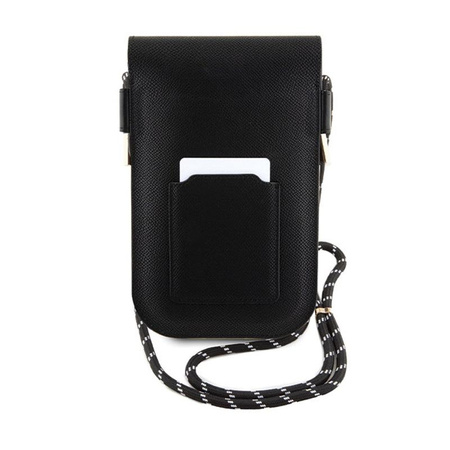 Hello Kitty Leder Versteck Kitty Cord - Crossbody Handytasche (schwarz)