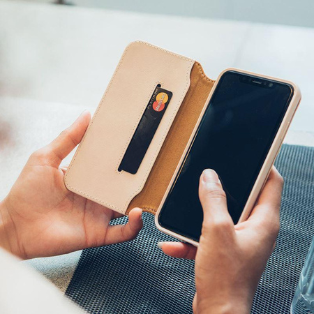 Moshi Overture - iPhone Xs Max Hülle mit Kartenfach + Aufsteller (Savanna Beige)