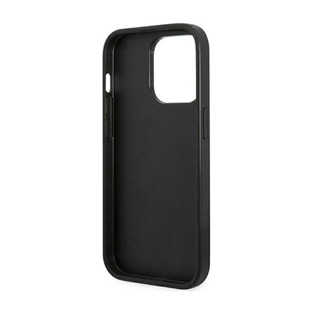 Guess 4G Bottom Stripe Metal Logo Collection - Etui iPhone 14 Pro Max (szary)