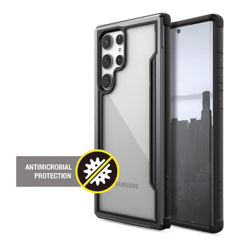 X-Doria Raptic Shield Pro - Samsung Galaxy S22 Ultra 5G tok (antimikrobiális védelem) (Fekete)
