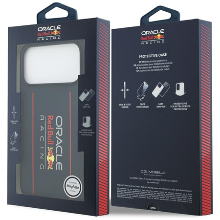 Silikonový kryt Red Bull Oversize Vertical Logo MagSafe pro iPhone 17 Pro Max (tmavě modrý)