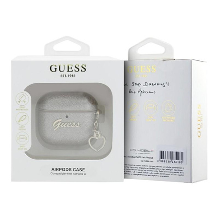 Guess Metallic Script Charm - AirPods 4 Case (Gold)