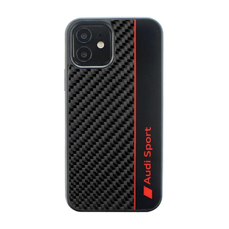 Audi Carbon Fiber Stripe - Hülle für iPhone 12 / iPhone 12 Pro (Schwarz)