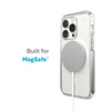 Speck Presidio Perfect-Clear + MagSafe - iPhone 14 Pro Max Hülle mit MICROBAN Beschichtung (Klar)