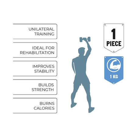 Umbro - Haltères d'exercice 1 kg (bleu)