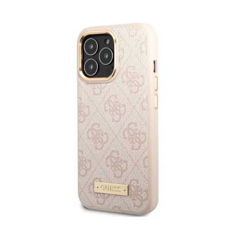 Guess 4G Logo Plate MagSafe - Etui iPhone 13 Pro Max (różowy)