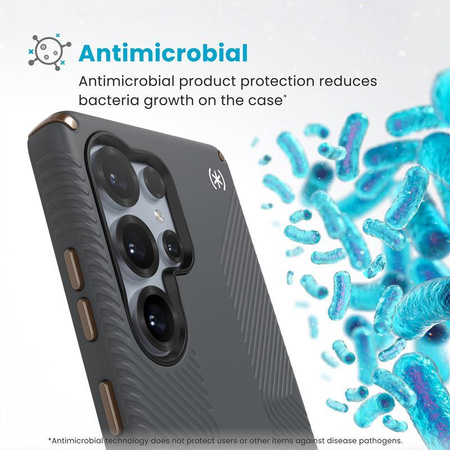 Speck Presidio2 Grip Magnet - Samsung Galaxy S25 Ultra MagSafe Case (Charcoal Grey/Cool Bronze/White)