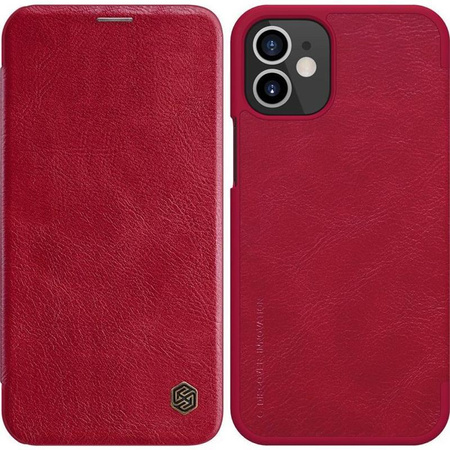 Nillkin Qin Leather Case - Coque pour Apple iPhone 12 Mini (Rouge)
