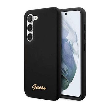 Guess Silicone Script Metal Logo - Samsung Galaxy S23+ Case (black)