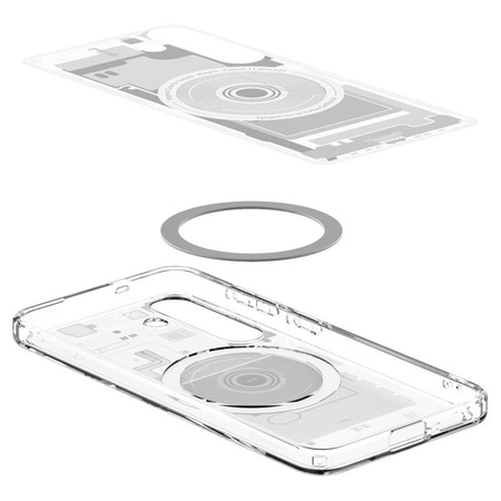 Spigen Ultra Hybrid Mag MagSafe - Hülle für Samsung Galaxy S25 (Zero One White)