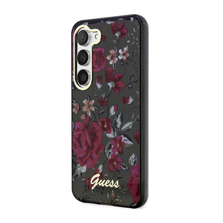 Guess Flower Collection - Hülle für Samsung Galaxy S23 (Khaki)