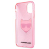 Karl Lagerfeld Choupette Head Glitter - Coque iPhone 11 (rose)