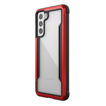 X-Doria Raptic Shield - Aluminum Case for Samsung Galaxy S21 (Antimicrobial protection) (Red)