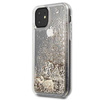 Guess Liquid Glitter Hearts - Coque iPhone 11 (Or)