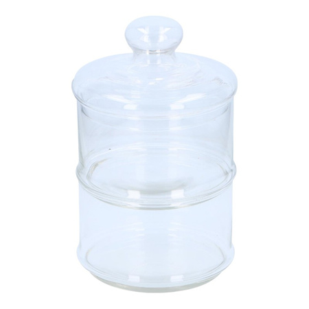 Alpina - Glass container / jar for sweets, 2 levels, 16x28 cm