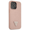 Guess Saffiano Triangle Logo Case - iPhone 13 Pro Case (pink)