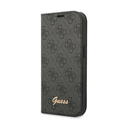 Guess 4G Metal Camera Outline Booktype Case - Coque pour iPhone 14 Pro (noir)