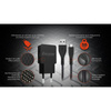 Energizer HardCase - Kompaktes Netzladegerät 2x USB-A + USB-C & Micro USB Kabel (Schwarz) lebenslange Garantie