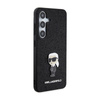 Karl Lagerfeld Fix Glitter Iconic Logo fém kitűző - Samsung Galaxy S24+ tok (fekete)