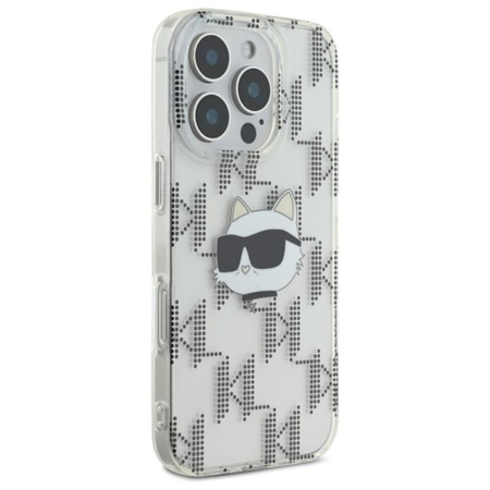 Karl Lagerfeld IML Choupette Head Electroplated - Pouzdro iPhone 16 Pro (průhledné)