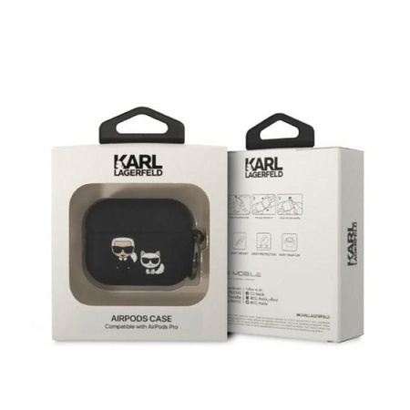 Karl Lagerfeld Silikonové pouzdro Karl & Choupette - AirPods Pro (černé)