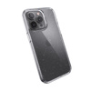 Speck Presidio Perfect-Clear mit Glitter - iPhone 13 Pro Hülle mit MICROBAN-Beschichtung (Klar/Platin Glitter)