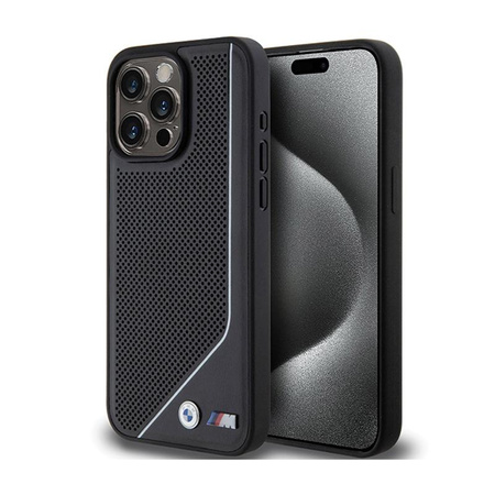 BMW Perforierte MagSafe - iPhone 15 Pro Tasche (schwarz)