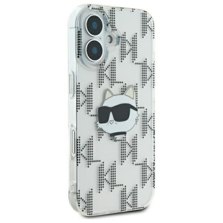 Karl Lagerfeld IML Choupette Head Electroplated - Pouzdro iPhone 16 (průhledné)