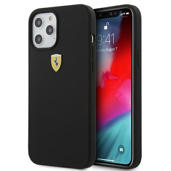 Ferrari On Track Silicone - pouzdro pro iPhone 12 / iPhone 12 Pro (černé)