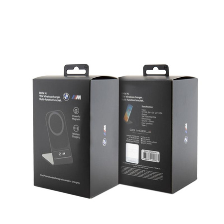 Chargeur de bureau BMW MagSafe avec support - Chargeur inductif de bureau MagSafe 15W (noir)