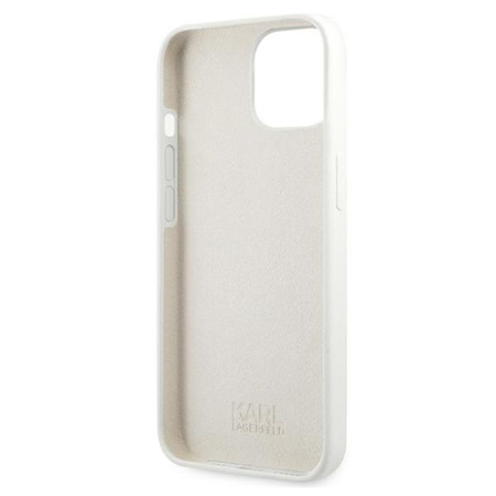 Karl Lagerfeld Silikon Karl & Choupette - iPhone 13 mini Hülle (weiß)