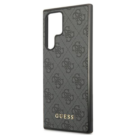 Guess 4G fém arany logó - Samsung Galaxy S22 Ultra tok (szürke)