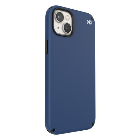 Speck Presidio2 Pro - Tasche für iPhone 15 Plus / 14 Plus mit MICROBAN-Beschichtung (Coastal Blue / Schwarz / Weiß)