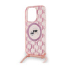 Karl Lagerfeld IML Crossbody Monogram Karl & Choupette Head MagSafe - iPhone 15 Pro Case (rose)