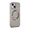 Guess IML Flowers Wreath MagSafe - iPhone 15 Tasche (schwarz)