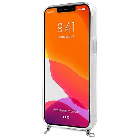 Guess 4G Croix à rayures argentées - Étui pour iPhone 13