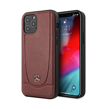 Mercedes Leather Urban Line - iPhone 12 / iPhone 12 Pro Case (red)