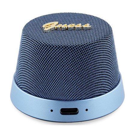 Guess Magnetic Script Metal Logo - Bluetooth hangszóró V5.3 (kék)