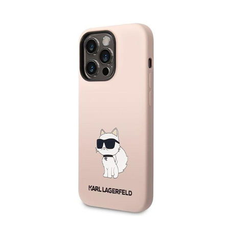 Karl Lagerfeld Silicone NFT Choupette - pouzdro pro iPhone 14 Pro Max (růžové)