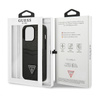Guess Saffiano Double Card Triangle - Etui iPhone 13 Pro Max (czarny)