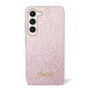 Guess Glitter Flakes Metal Logo Case - Samsung Galaxy S23 Case (pink)