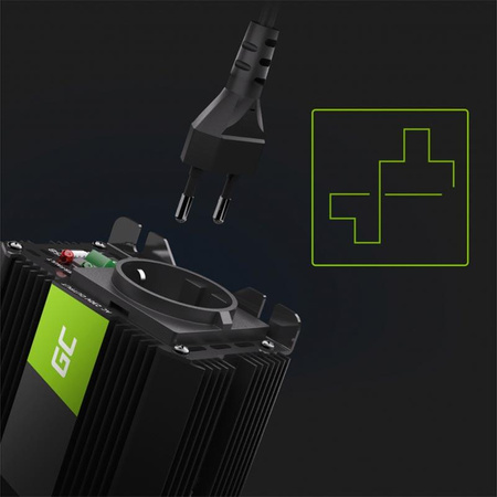 Green Cell - Měnič PRO 24V na 230V 500W/1000W Modifikovaný sinusový měnič napětí