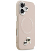 ETUI DO IPHONE 17 do MAGSAFE KARL LAGERFELD ORYGINALNE RÓŻOWE SKÓRZANE